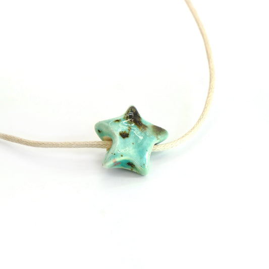 Charm din ceramică – Stea turquoise | Ecluze Studio