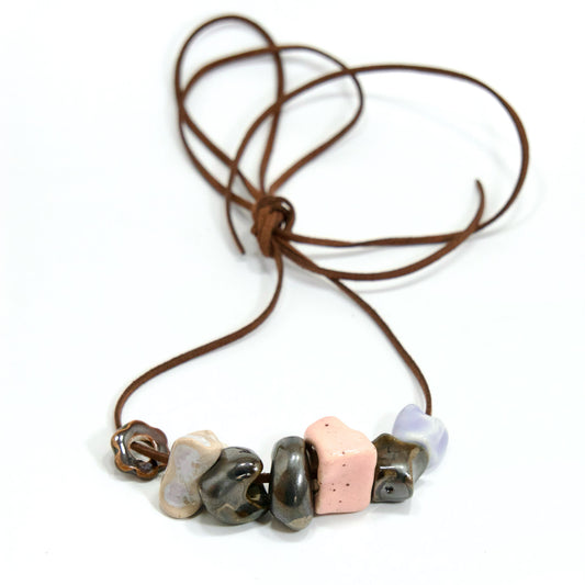 Colier cu mărgele din ceramică | Ecluze Studio